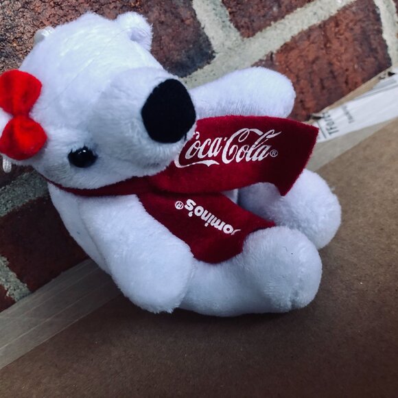 RARE Coca-Cola x Domino's Polar Bear Plush 2023 Promo Collectible – 4.5” - Picture 2 of 3